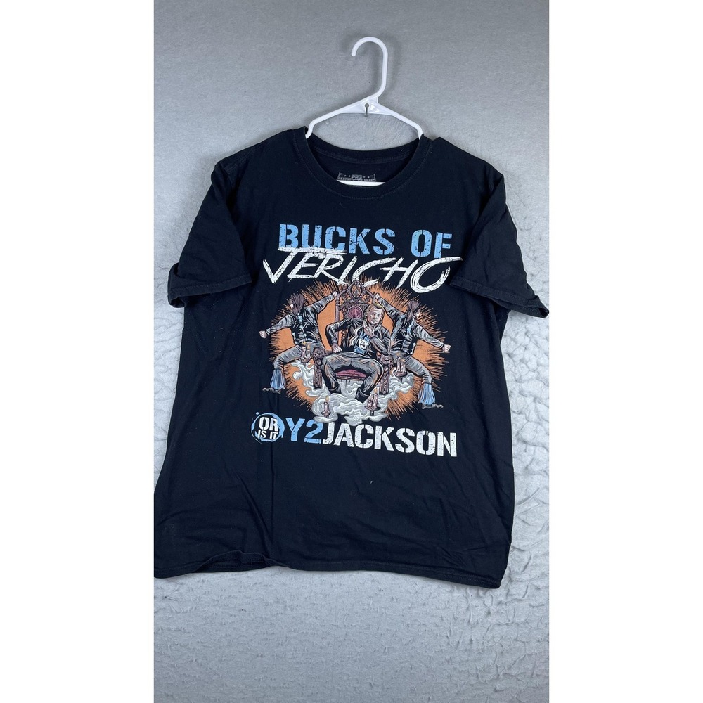 Bucks Of Jericho Y2Jackson Shirt Mens Large Black Pro Wrestling Tees Graphic Tee